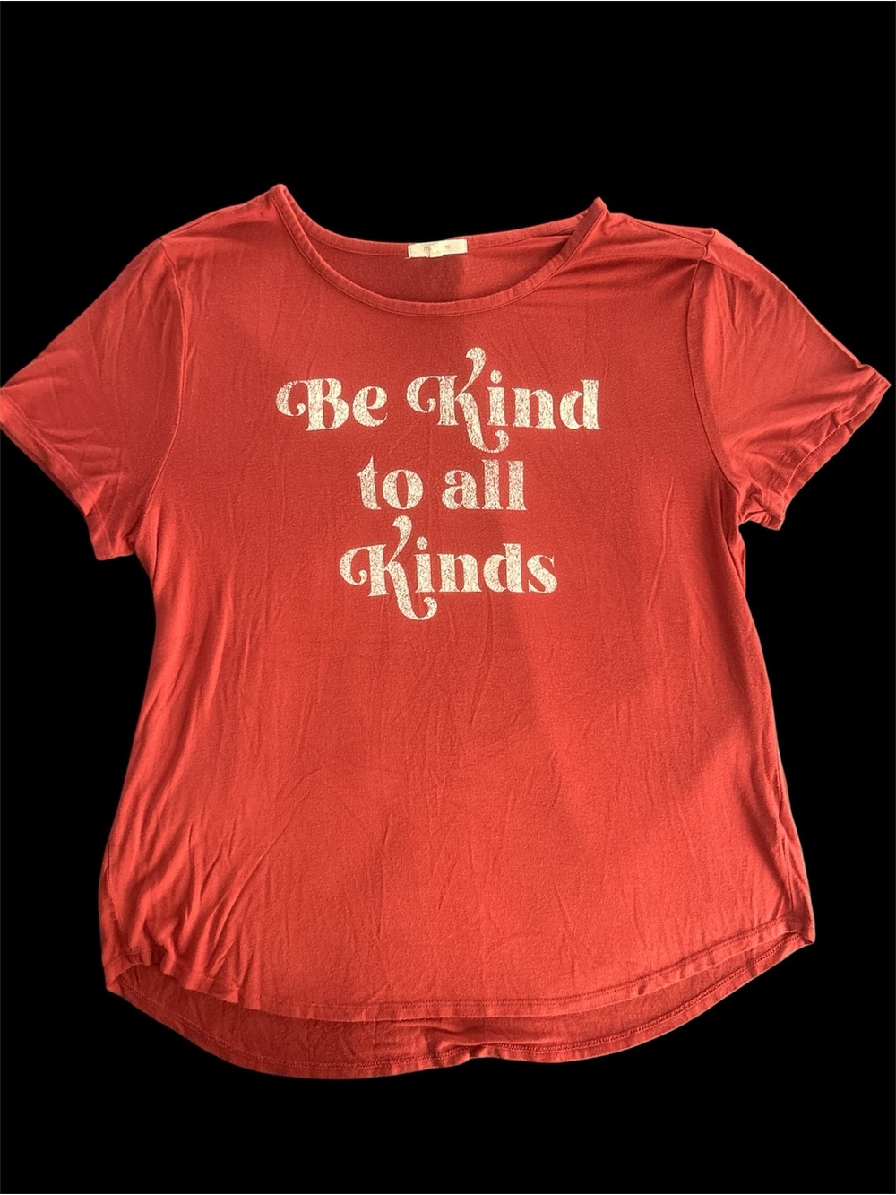 Maurices Coral Red 'Be Kind to all Kinds' Short Sleeve Graphic Tee